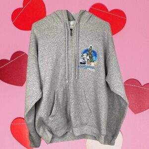 Disney World 2016 Holiday Gray Zip-up Hooded Jacket, Unisex Adult